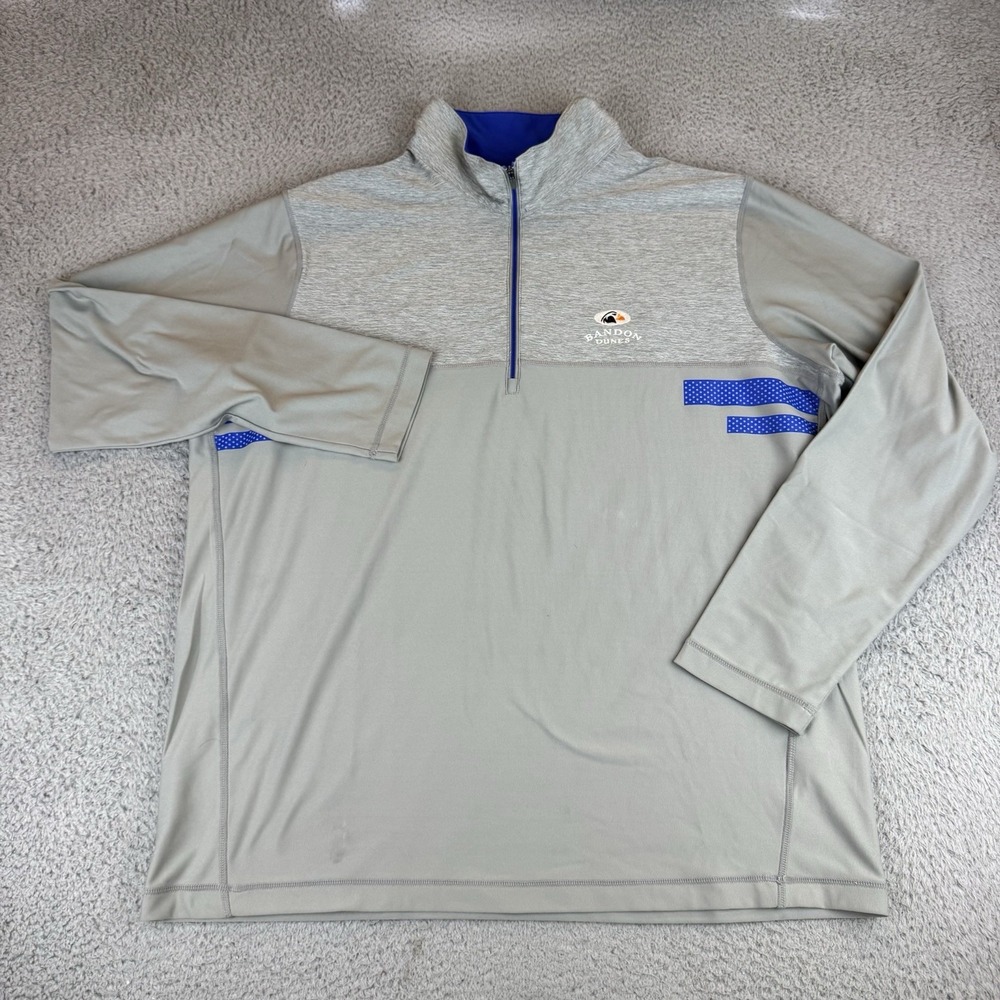 Antigua Desert Dry 1/4 Zip Golf Pullover Bandon Dunes Gray Men's‎ Size Xl